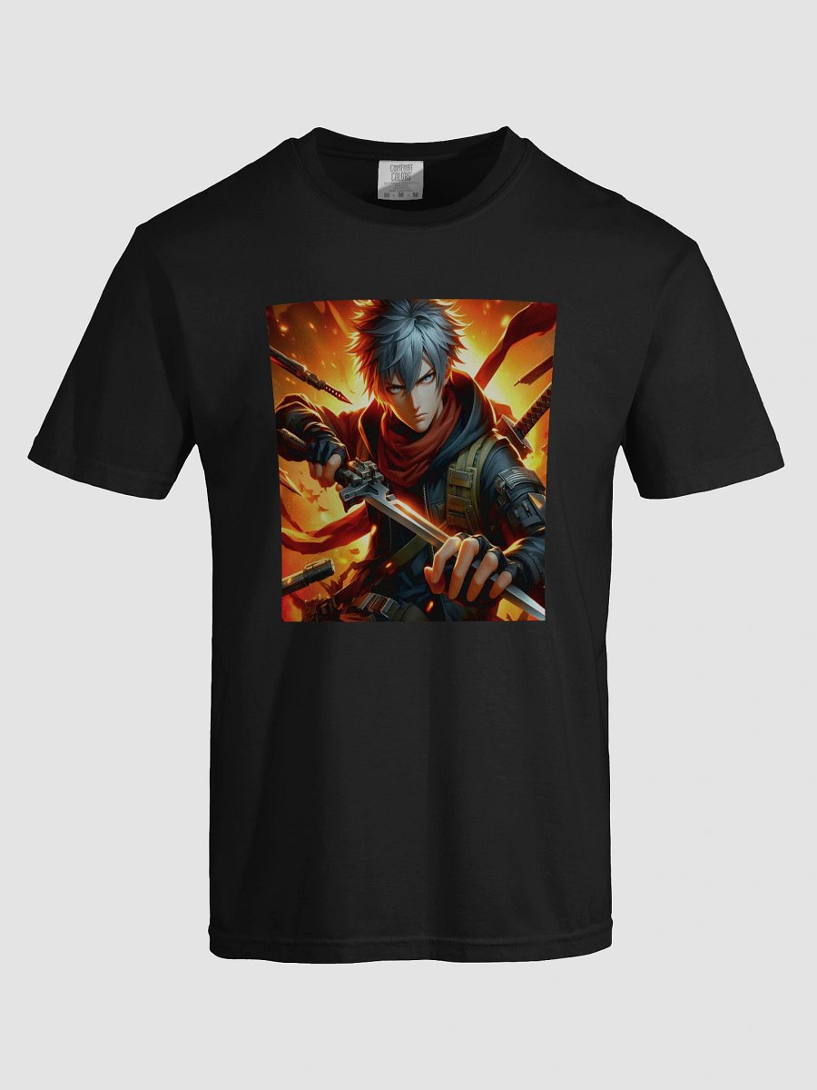 Fiery Warrior Anime-Style T-Shirt product image (7)