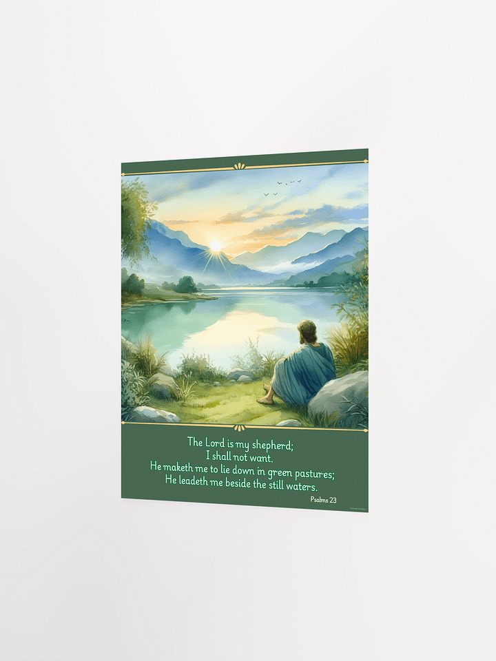 Peaceful Pastures - Psalm 23 Inspired Digital Art - Poster product image (2)