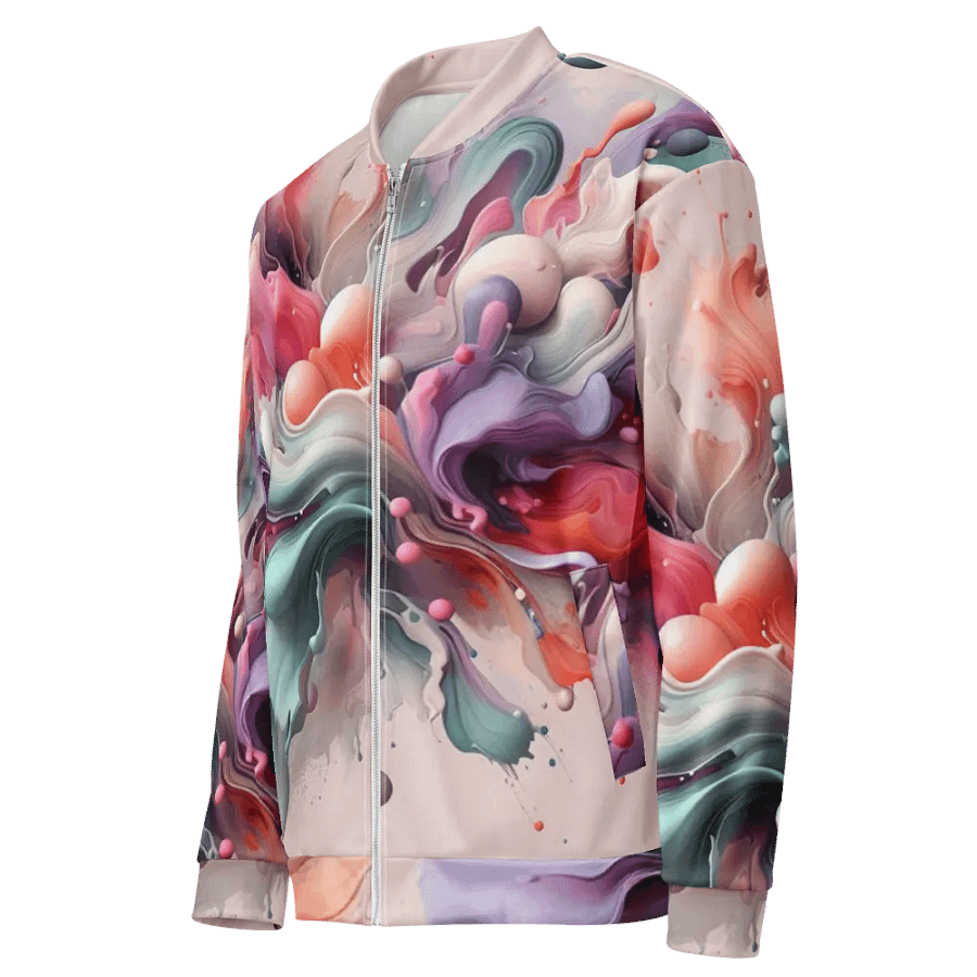 Swirling Spectrum All-Over Bomber Jacket | AI Design product image (3)