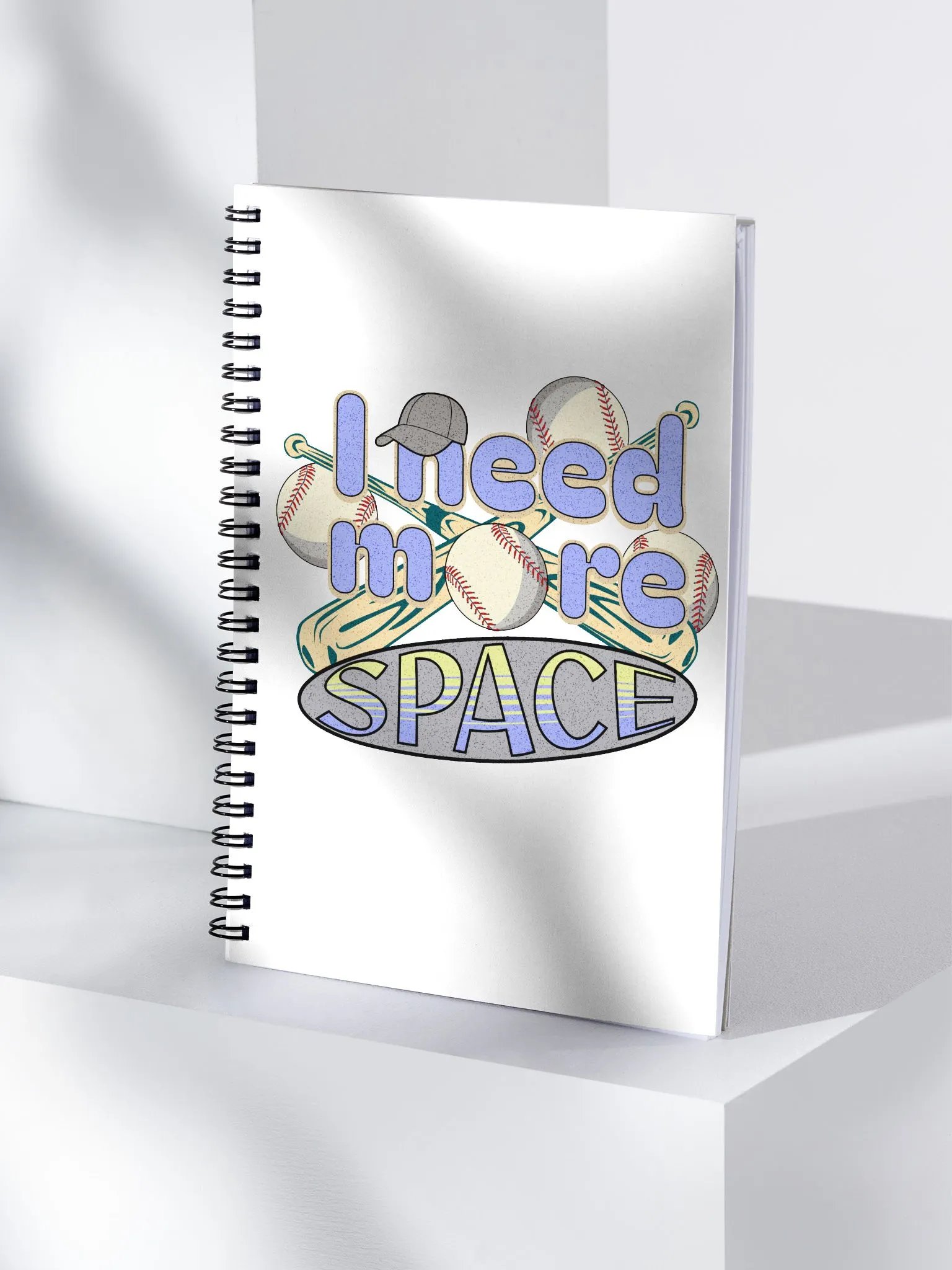 I Need More Space Baseball Dreams Spiral Notebook product image (3)
