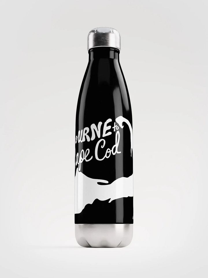 BOURNE to Cape Cod™ | Stainless Bottle | White on Black 💧 product image (1)