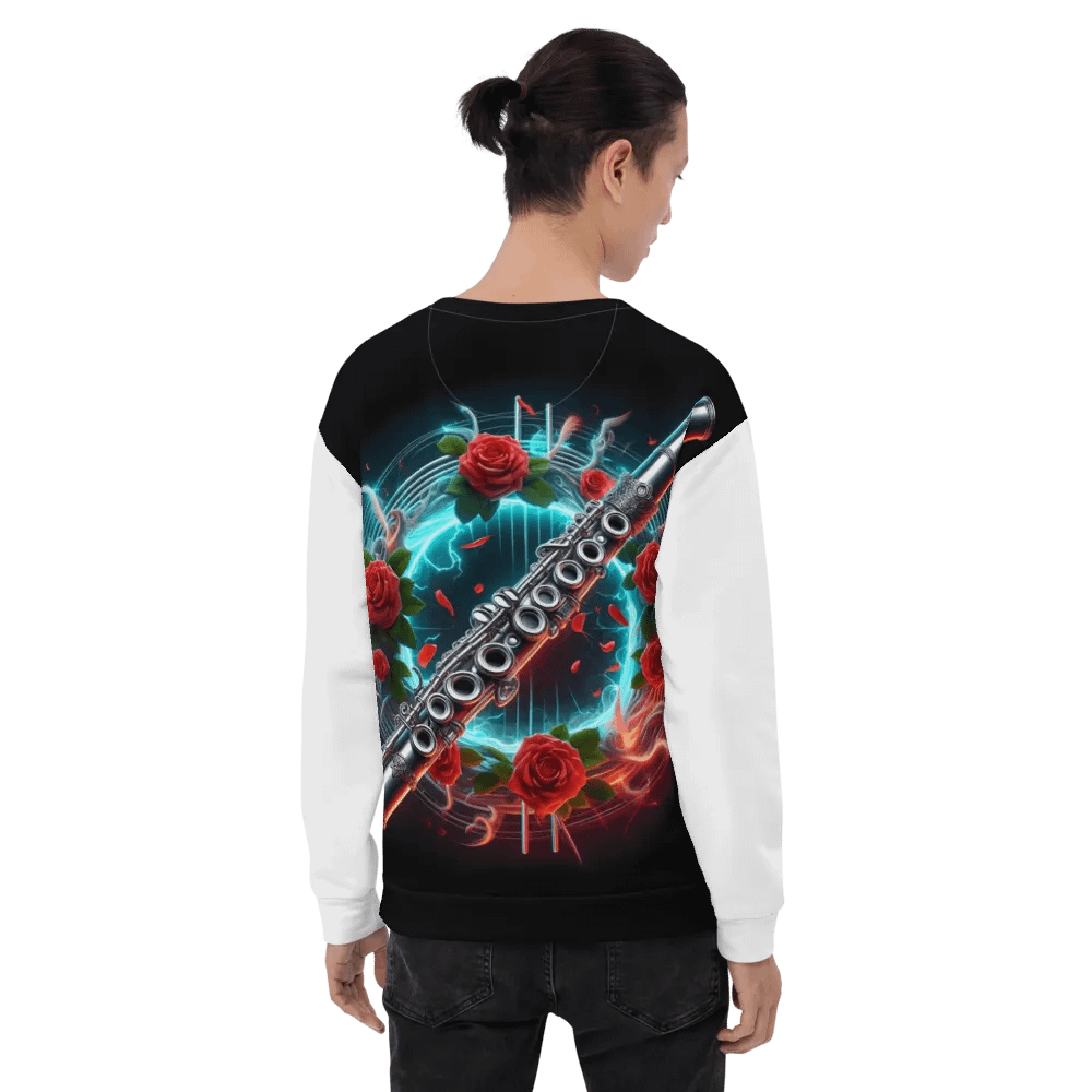 Melodic Roses and Silver Flute - Unisex Sweatshirt #9 product image (7)