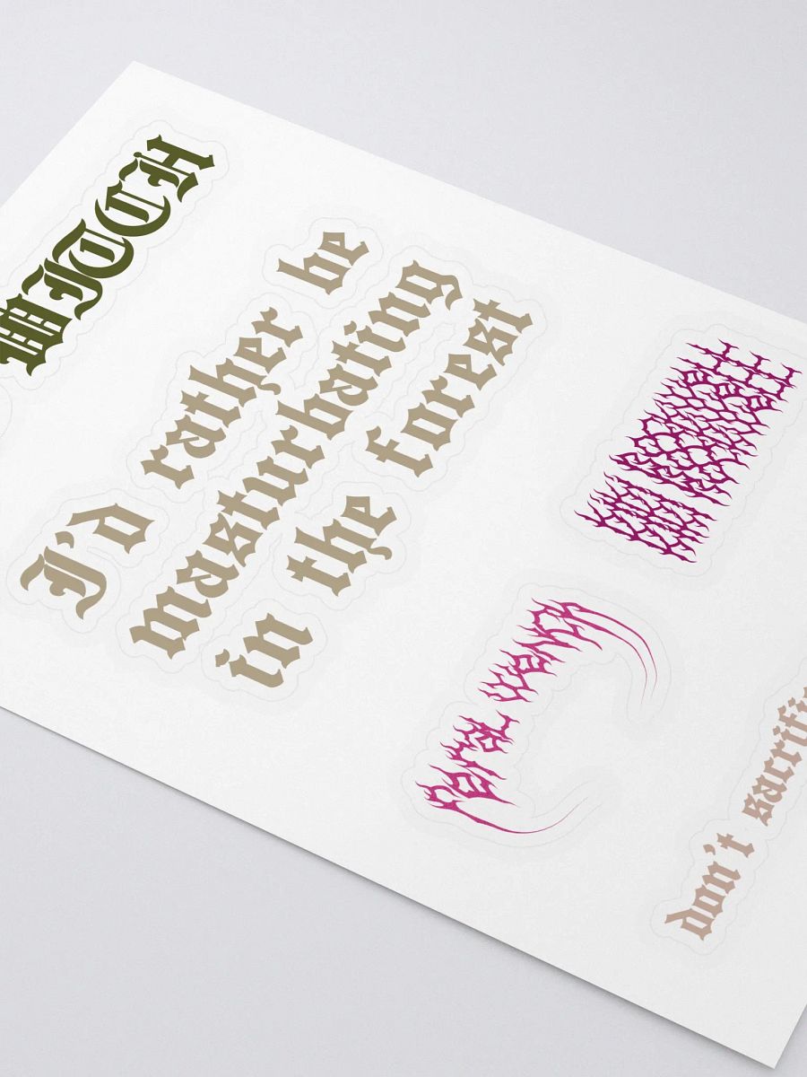 'Slightly Unhinged Slogans' Stickers product image (3)
