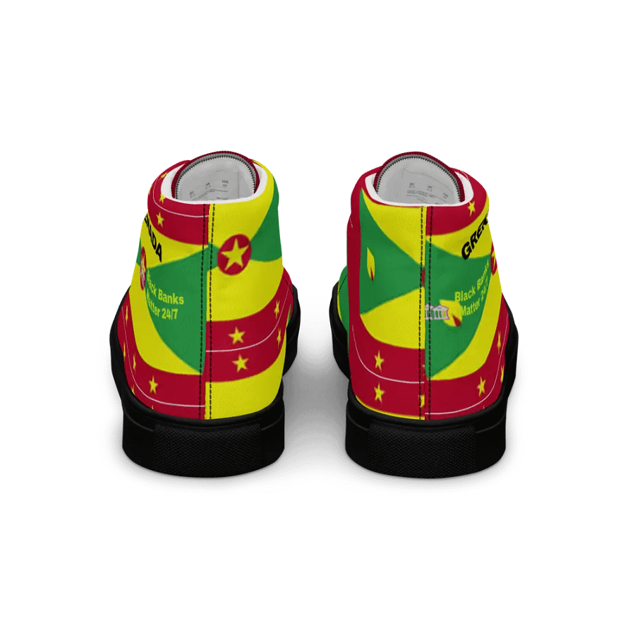 Grenada Flag Inspired Women's High Top Canvas Shoes product image (5)