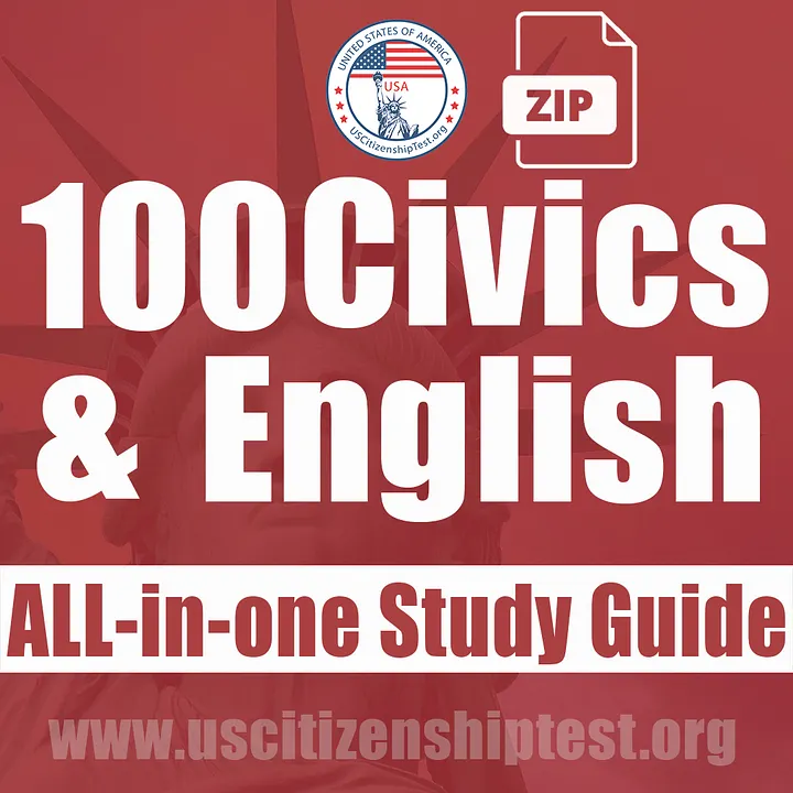 US Citizenship All-In-One Study Guide product image (1)