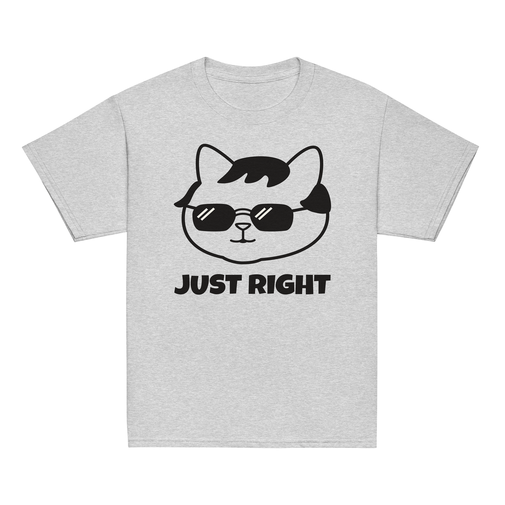Goromi the Cat in Wig (JUST RIGHT) - Unisex Youth Heavyweight T-shirt product image (2)