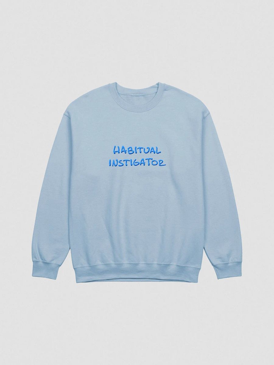 HABITUAL INSTIGATOR (lg. design, aqua thread) embroidered crewneck product image (7)