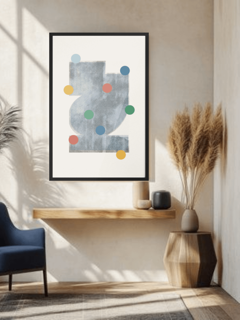 Ethereal Circles Framed Matte Poster | Modern Elegance for Your Walls product image (1)