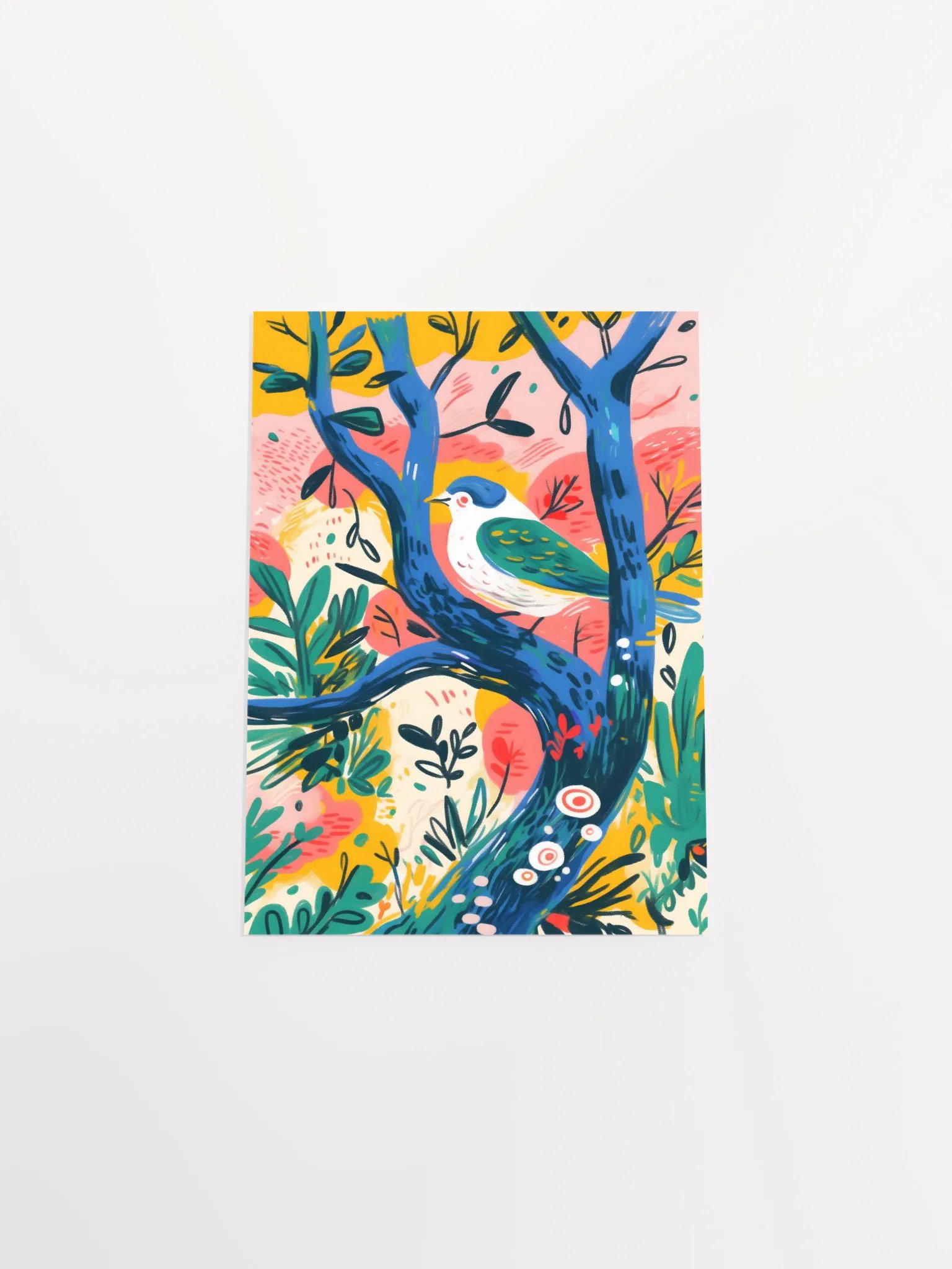Whimsical Bird Perched Poster Art product image (29)