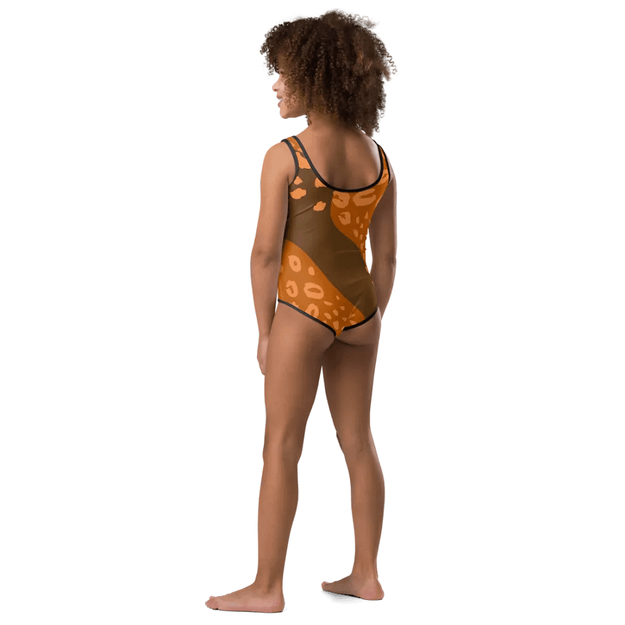 Orange Leopard Kids Swimsuit product image (3)