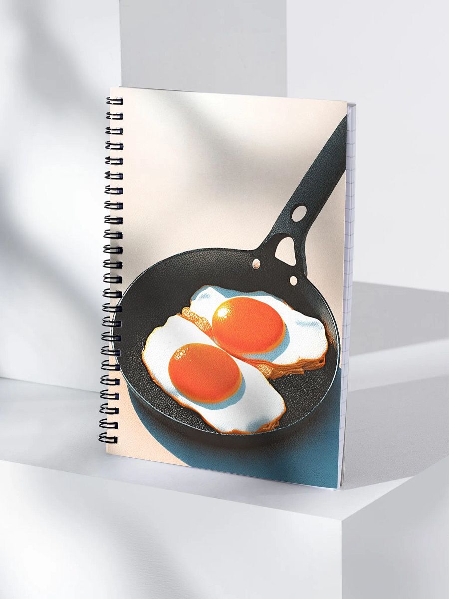 Fried eggs in a pan - illustrated in dotted raster style product image (4)