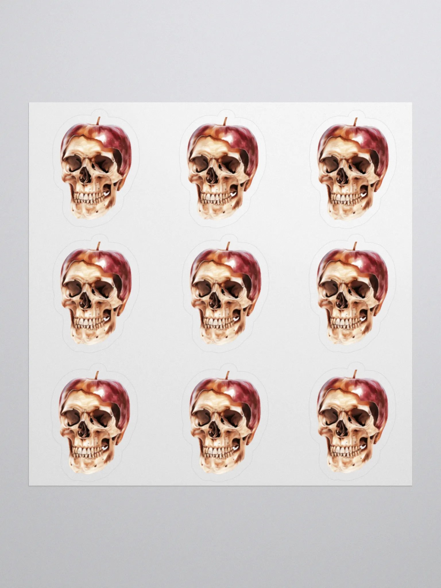 Surreal Apple Skull Sticker product image (1)