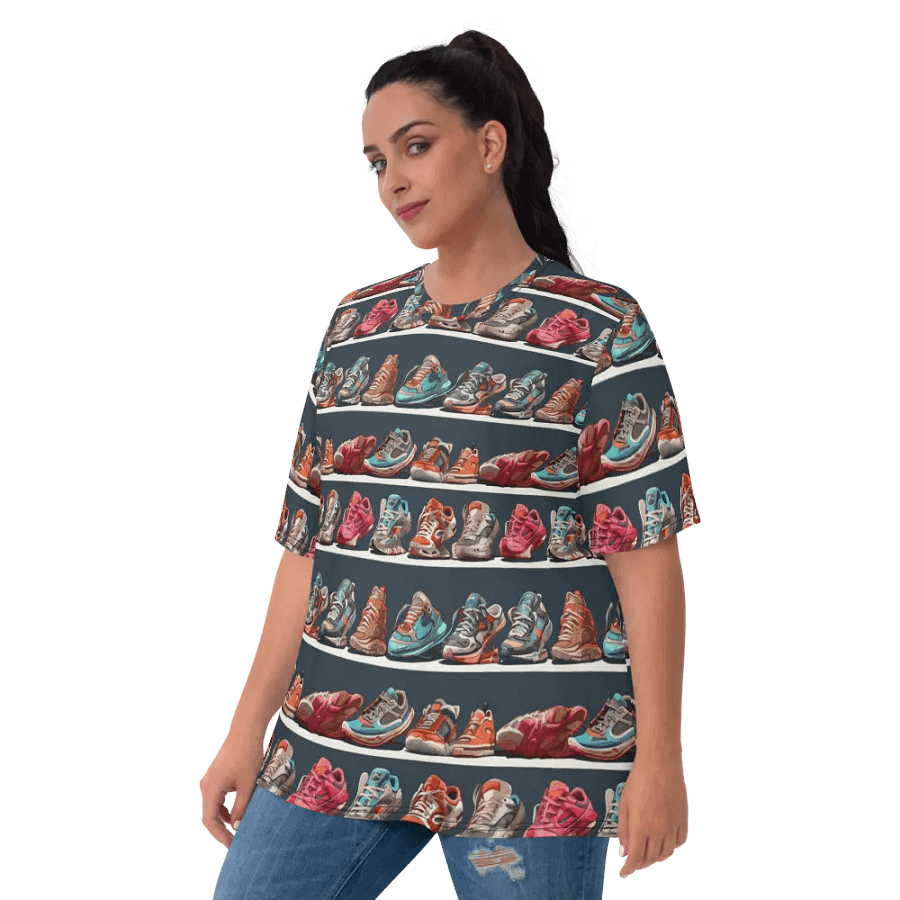 Colorful Sneakers Pattern All Over Print T-shirt product image (3)