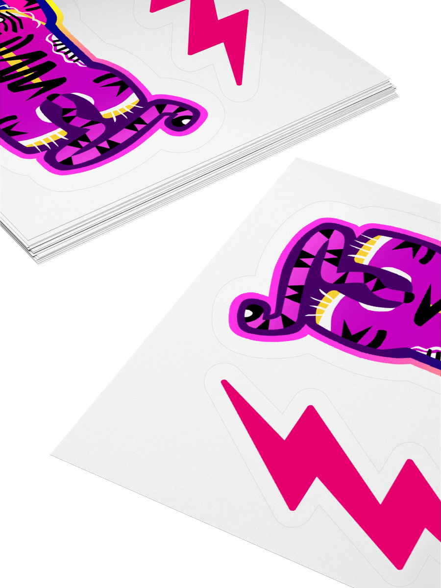 Pink Electric Tiger - Sticker product image (4)