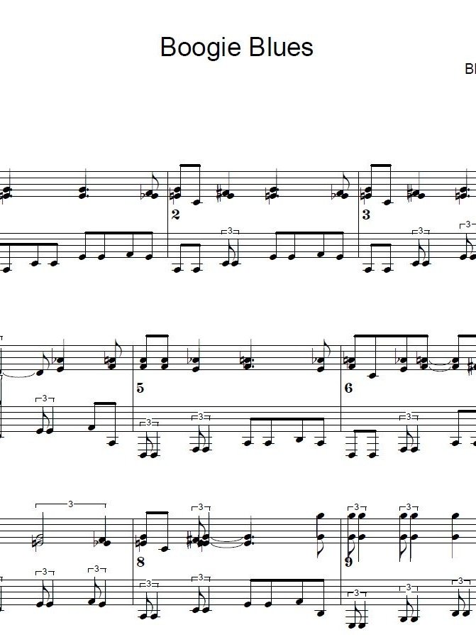 Boogie Blues - Piano sheet music product image (1)