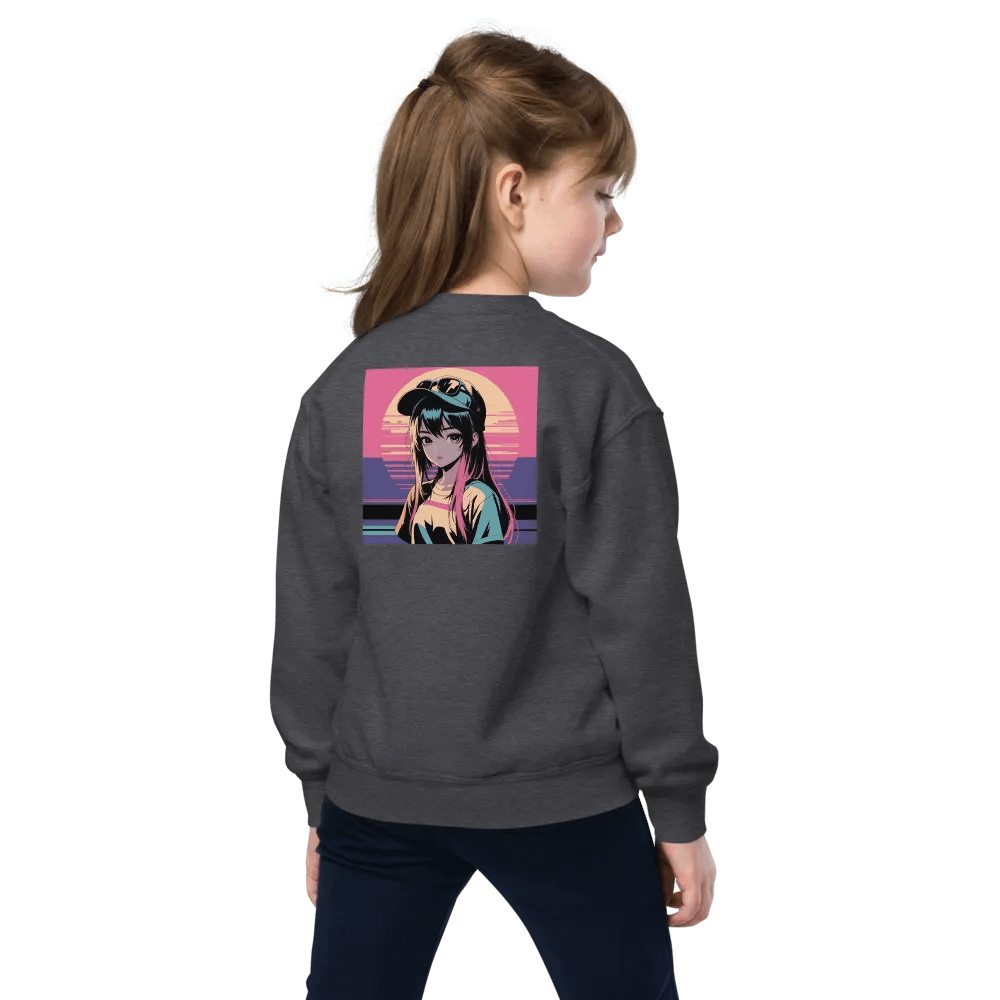 Printed on the back Anime Rainbow hair Sweatshirt product image (2)