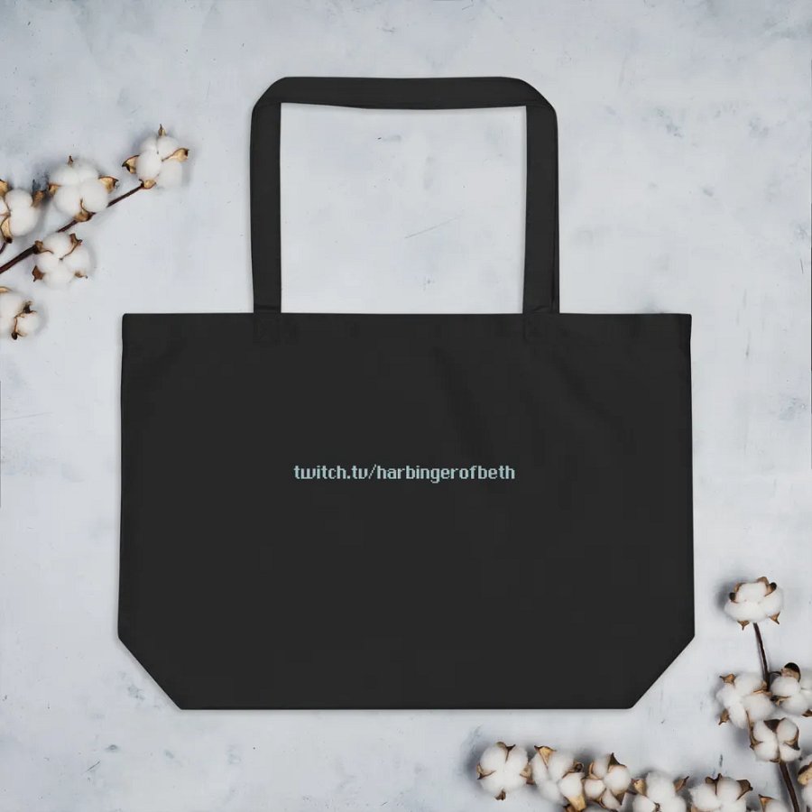 Large Mountain Harbingerofbeth Logo Tote designed by Cassafrassarole product image (7)