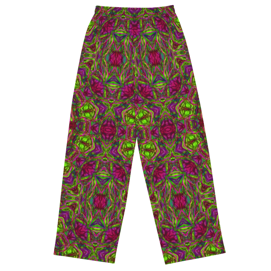Green and Pink Kaleidoscope Wideleg Pants product image (1)