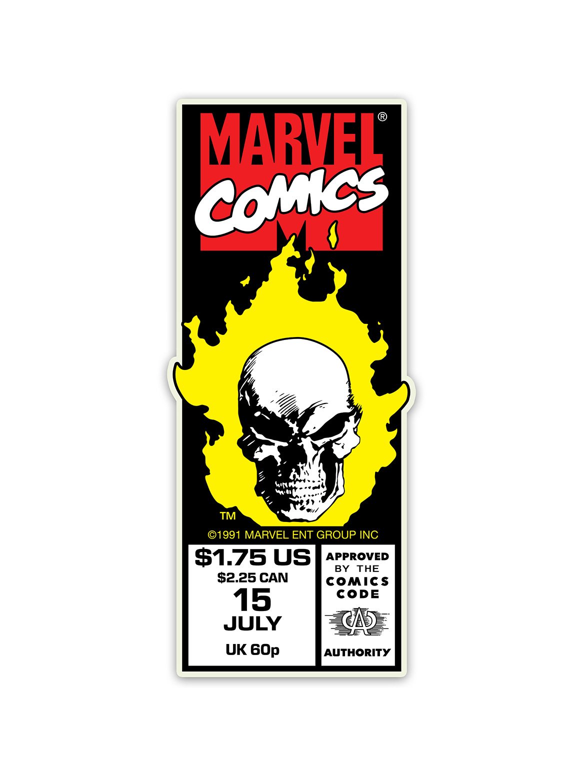 Ghost Rider #15 Corner Box Glow-in-the-Dark Sticker product image (1)