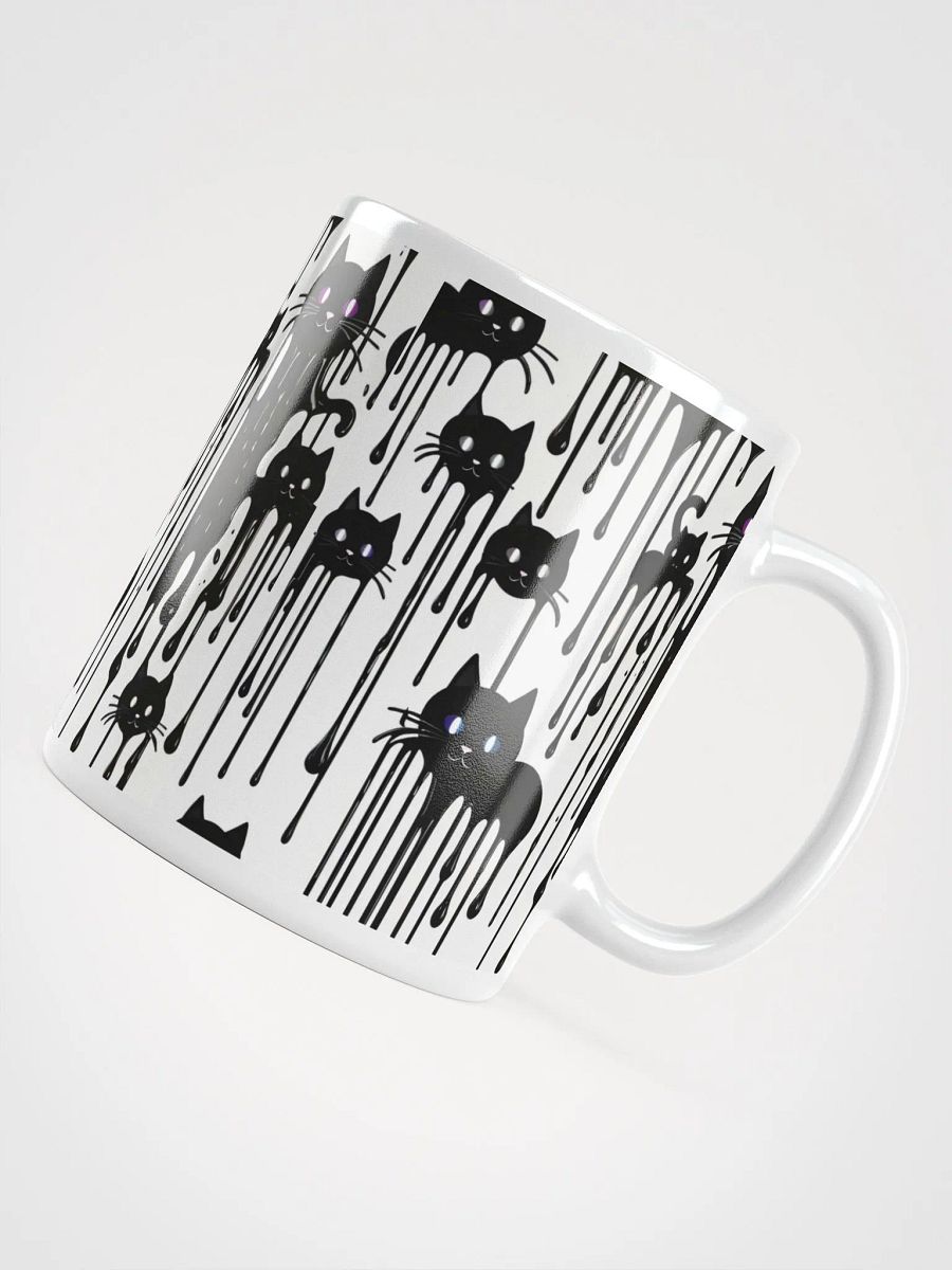 Whisker Wonderland (Black cat drip aRt) White product image (6)
