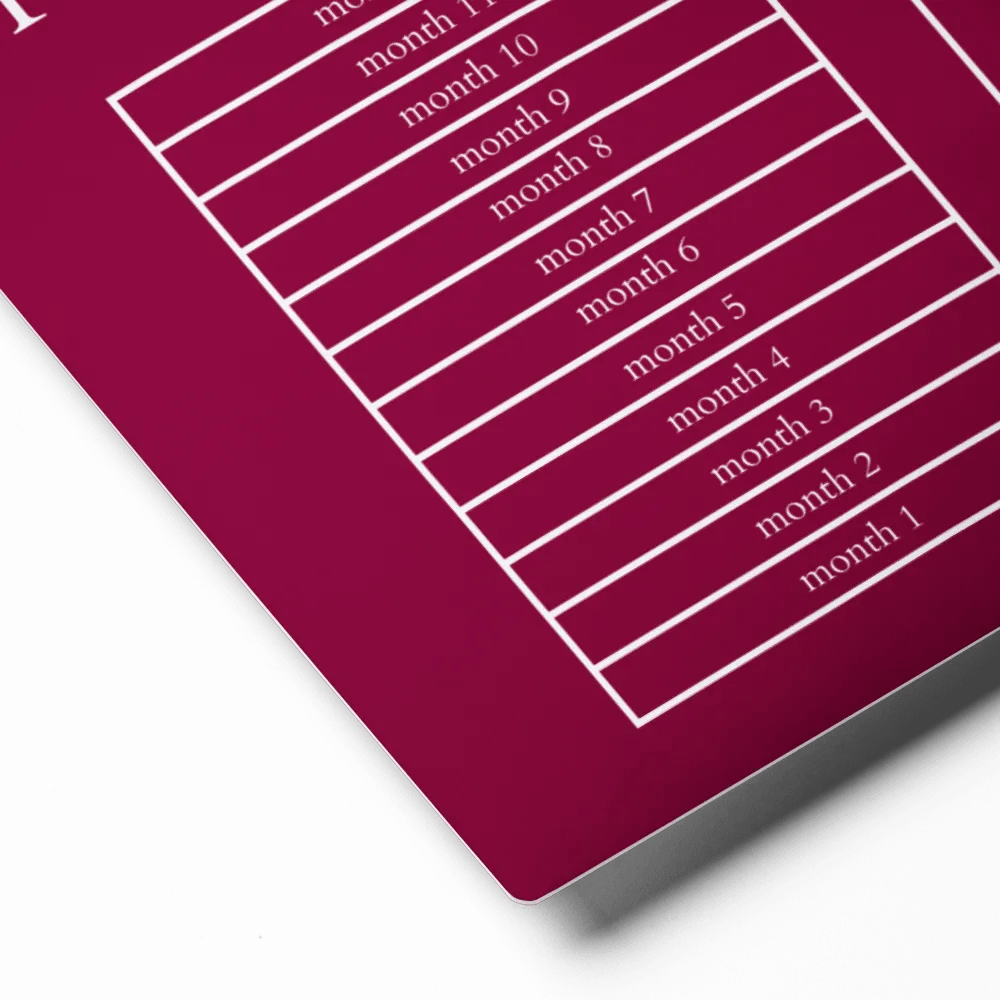 HIGHFALUTIN ANNUAL RENT TRACKER (white design 7) product image (2)