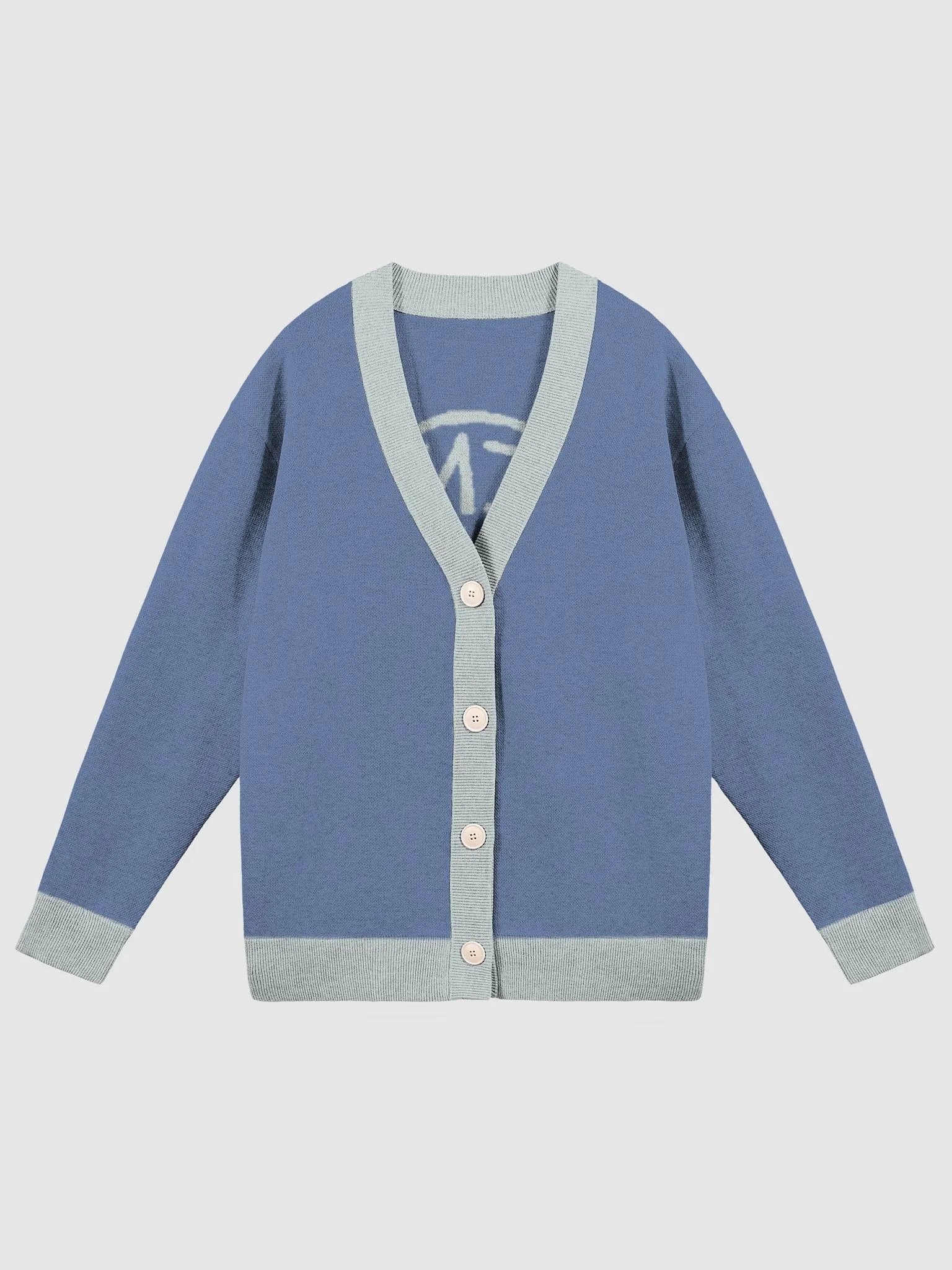 In My Head (lg. design, duotone blue) knitwear cardigan product image (3)