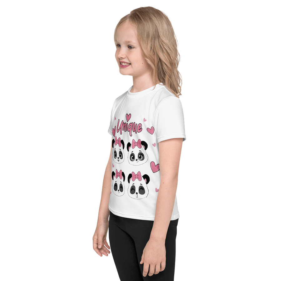 Kids Crew Neck T-Shirt Cute Pandas All Over Print product image (3)