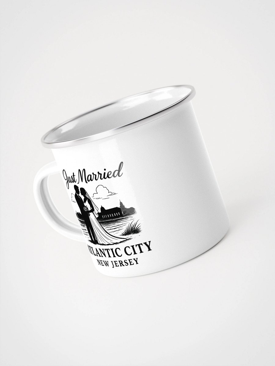 Atlantic City NJ "Just Married" Enamel Wedding Mug product image (4)