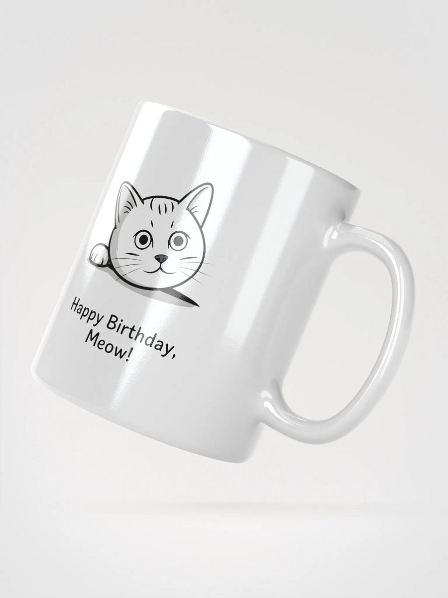 Happy Birthday Meow Mug | Cat Lover Gift Mug product image (2)