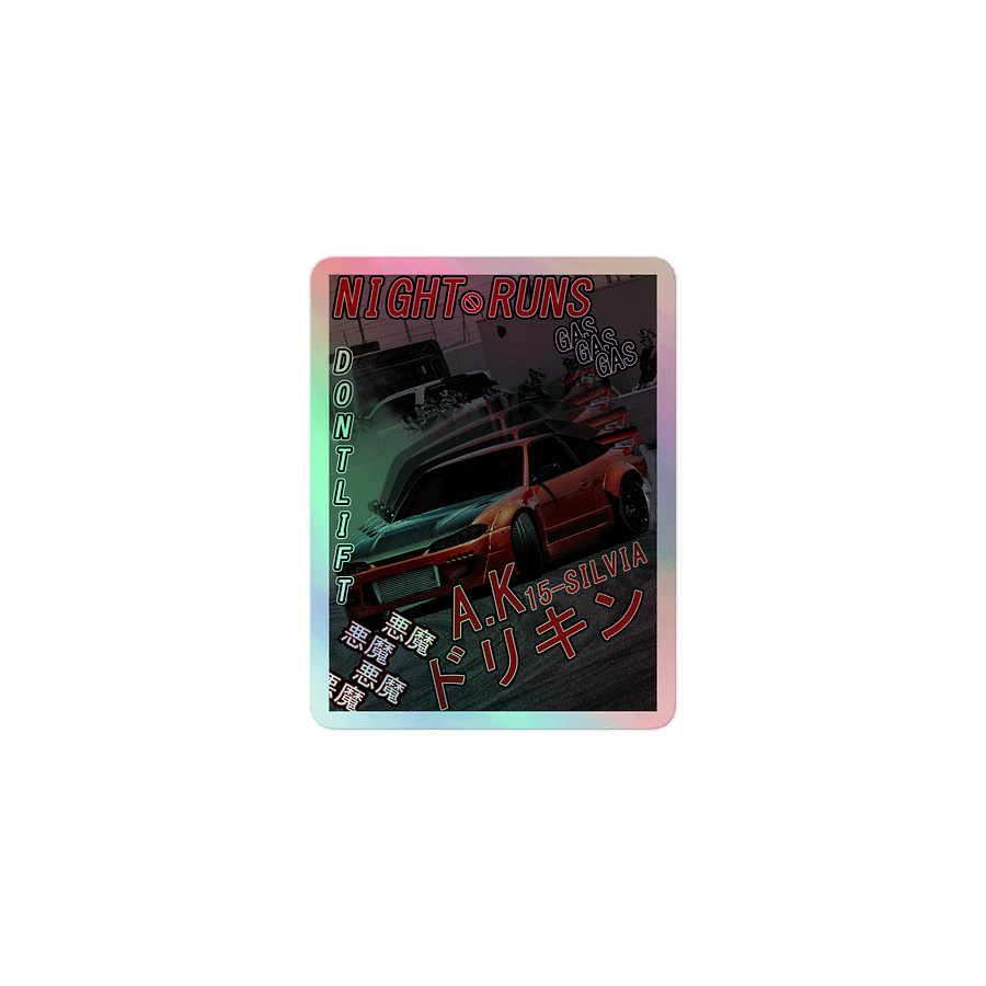 Drift-Ghost, 15-Silvia, Japanese Magazine Styling | Holographic Sticker product image (1)