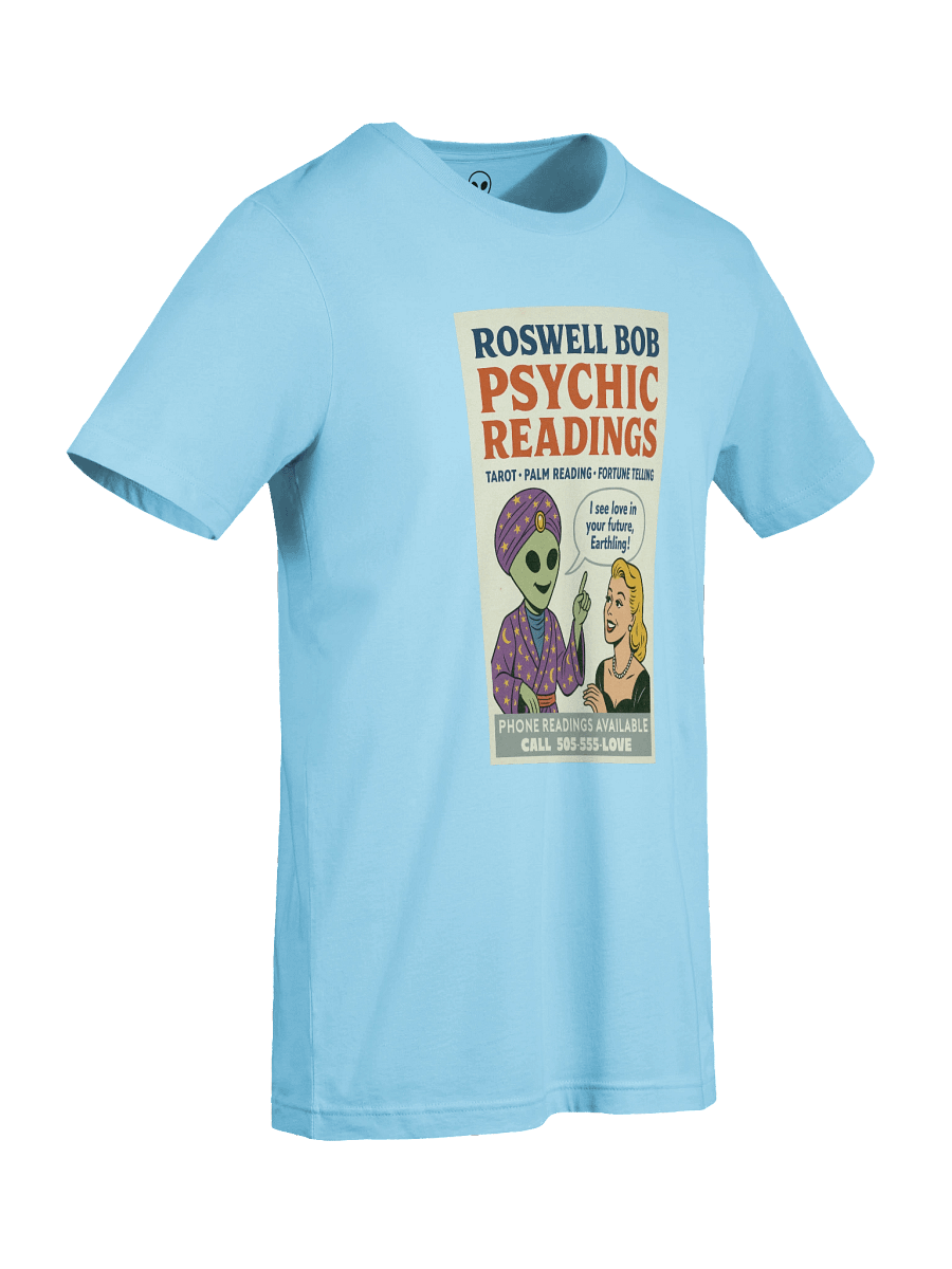 Psychic Readings Blonde Woman Roswell Aliens 1950's Retro Poster Unisex T-Shirt product image (94)