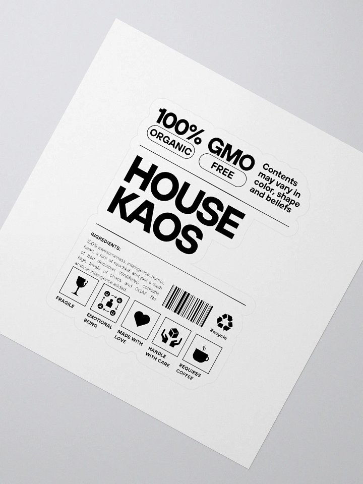 Organic House Kaos Inverse Stickers product image (2)