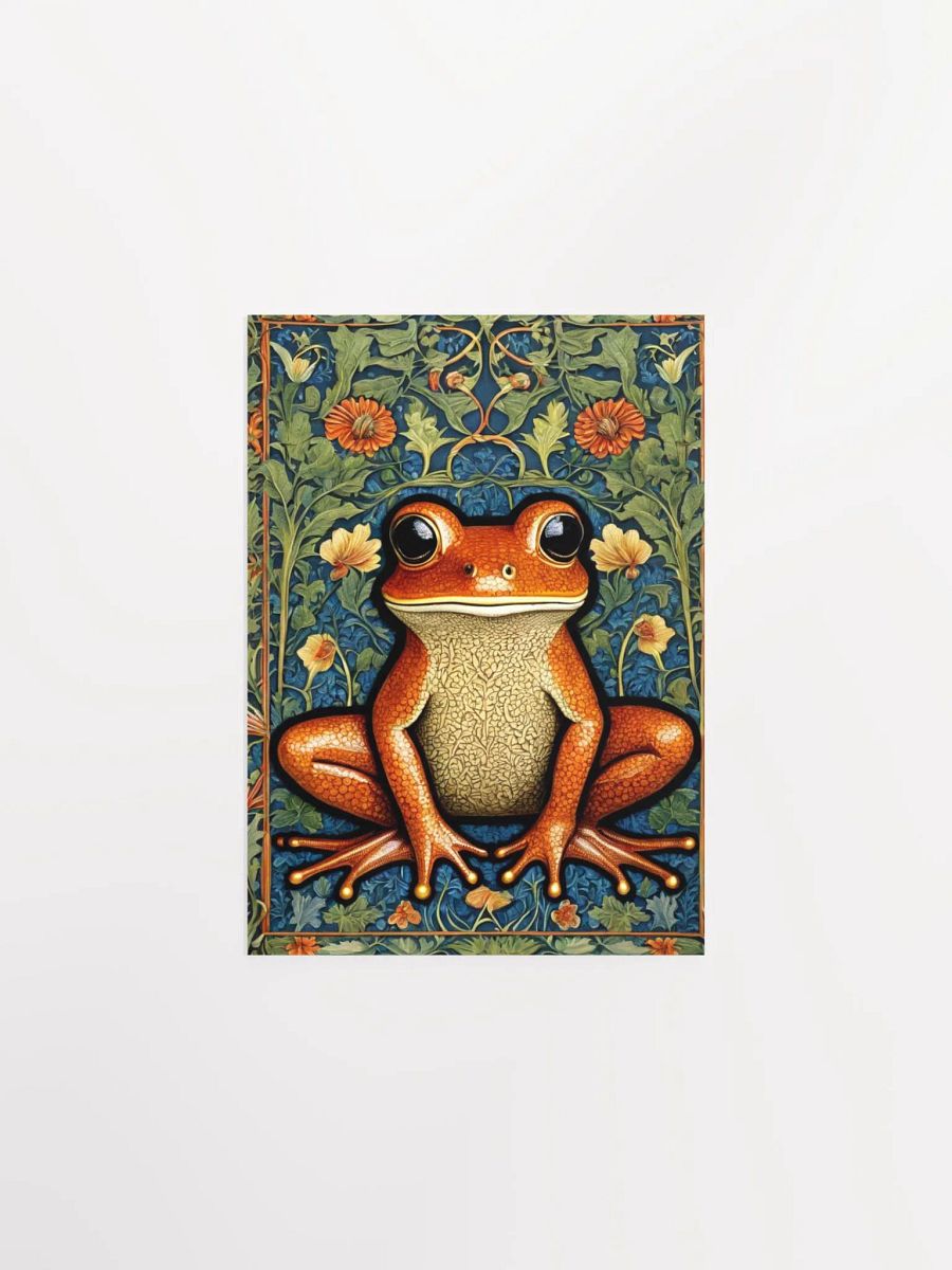 William Morris Inspired Frog 5x7 inch Poster product image (1)