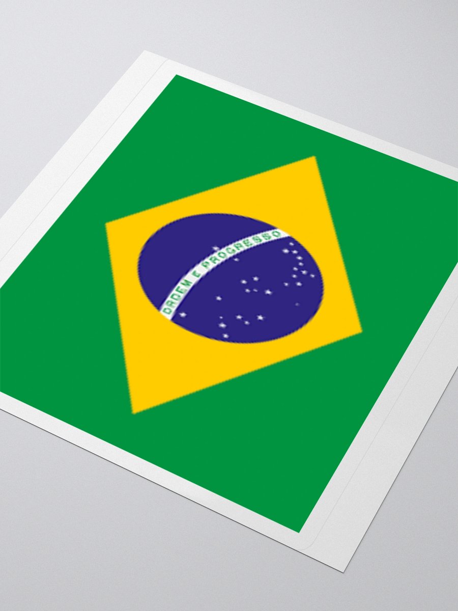 Exclusive Brazil Flag Kiss-Cut Stickers - High-Quality Vinyl, Multiple Sizes product image (9)