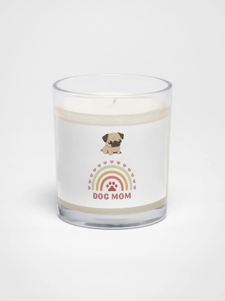 Rainbow Pug Dog Mom Soy Wax Candle product image (1)