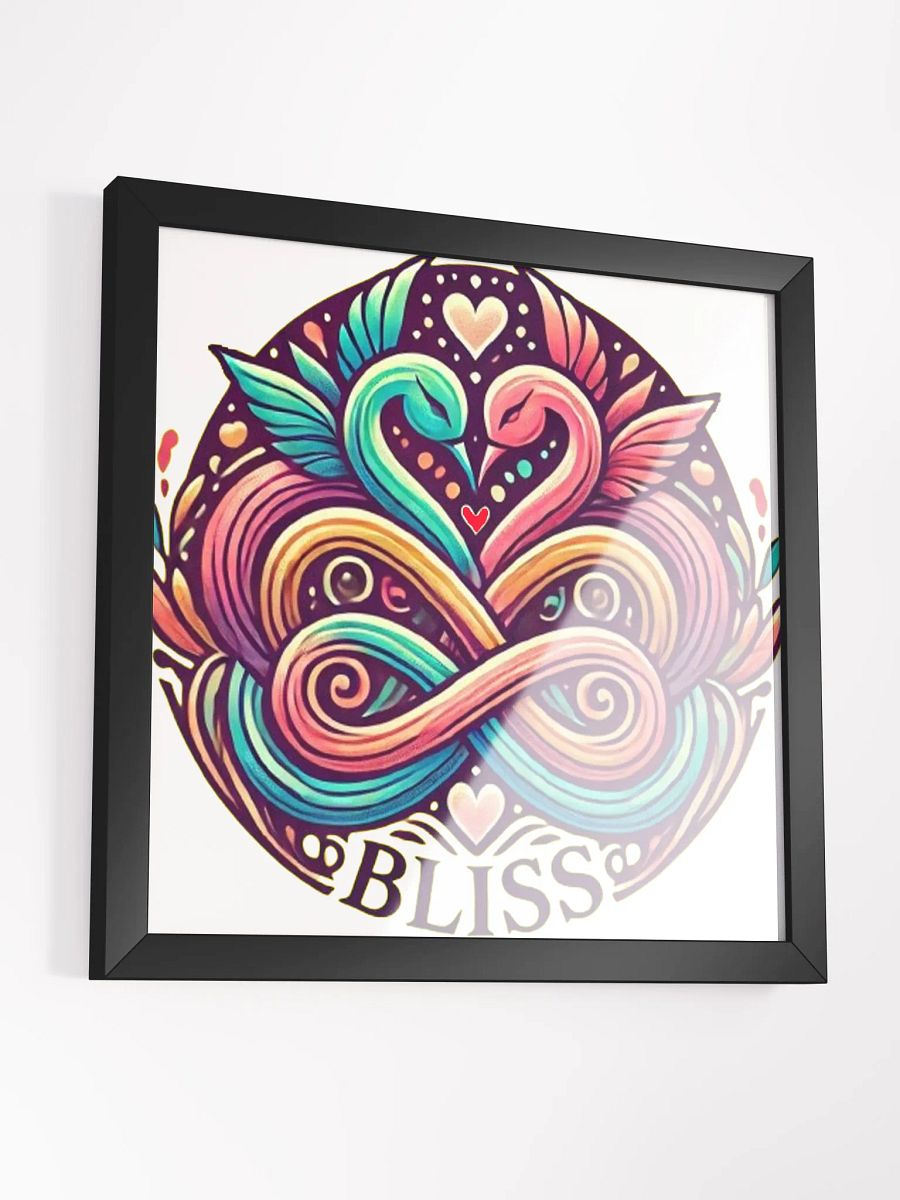 Blissful Swan Heart Framed Poster product image (3)