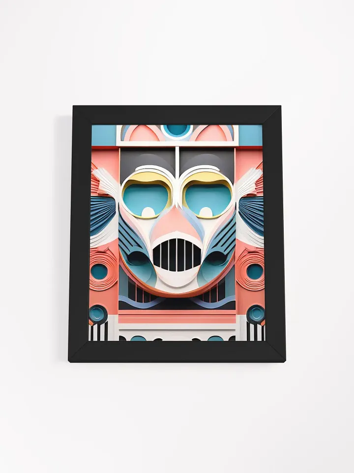 Pastel Robot Mask - Wall Art - Framed product image (1)