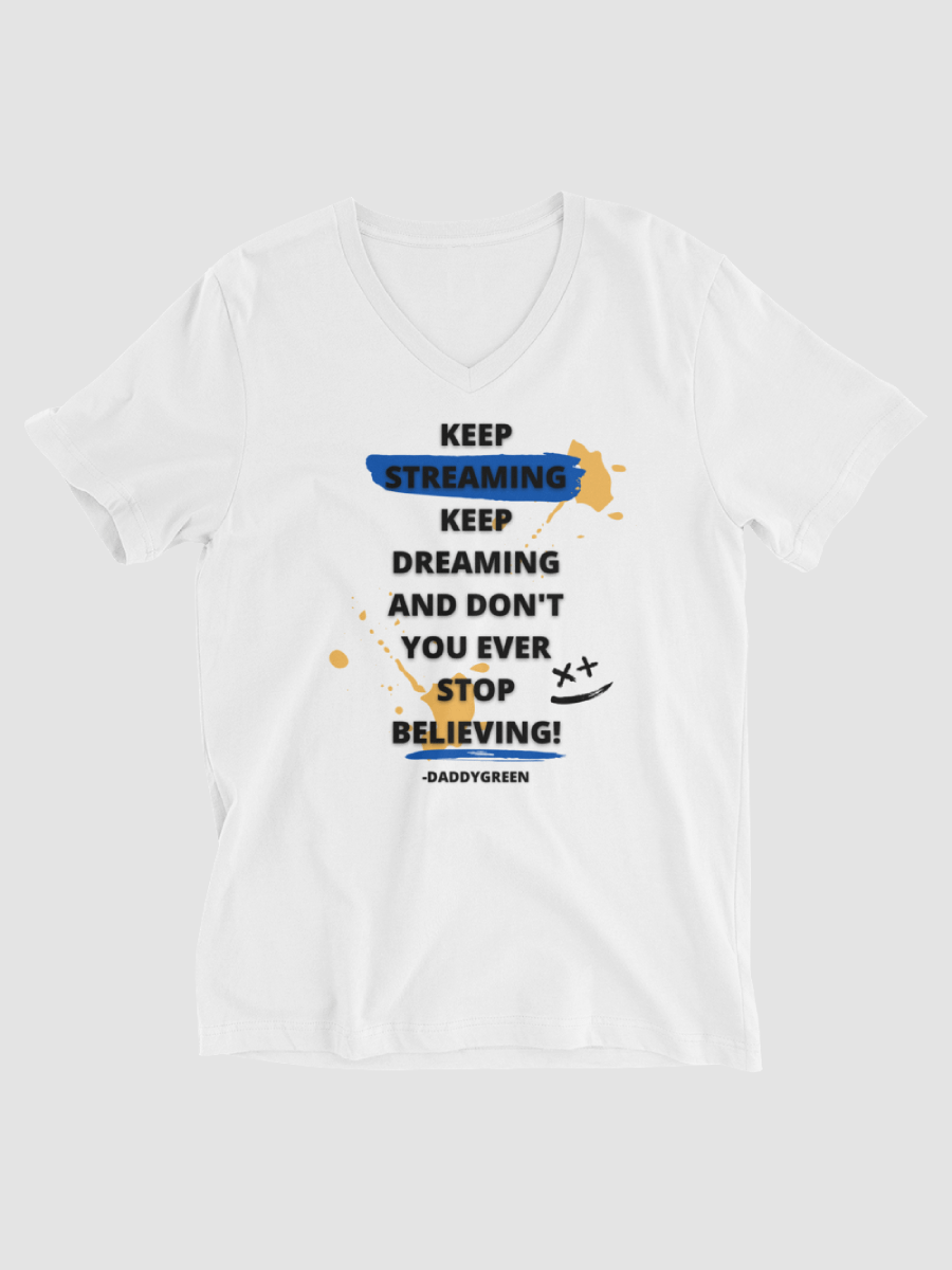 Keep Believing V-Neck Jersey T-Shirt - Daddygreen product image (2)
