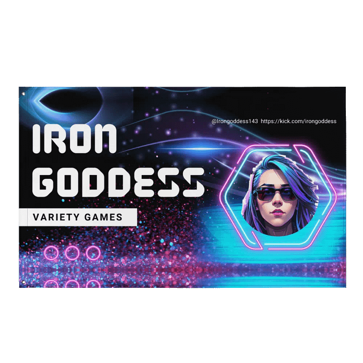 Cyberpunk Goddess All-Over Flag product image (1)