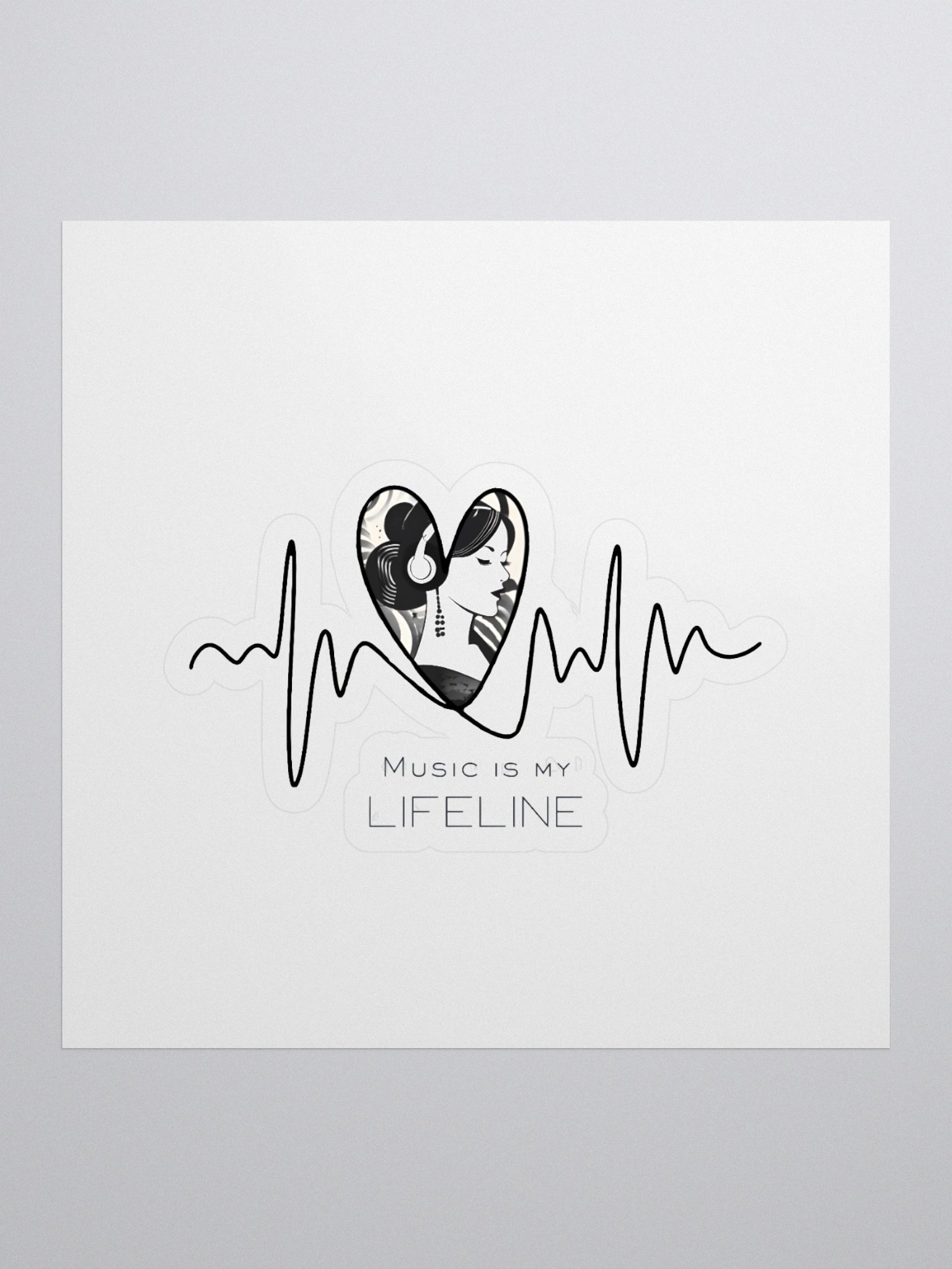 Music is My Lifeline Sticker product image (1)