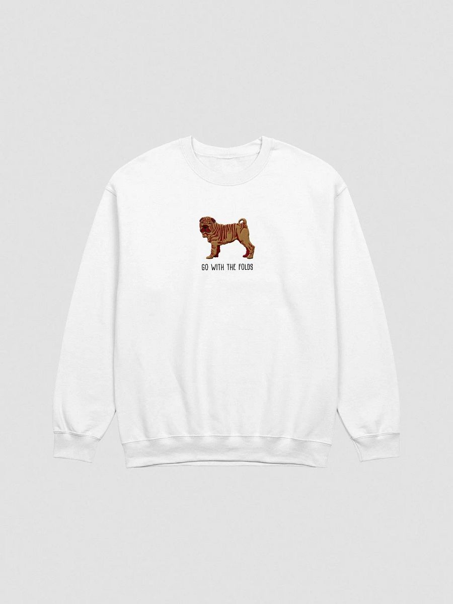 Go with the Folds Sweatshirt (Embroidered) of a Chinese Shar-Pei(Tan) product image (4)