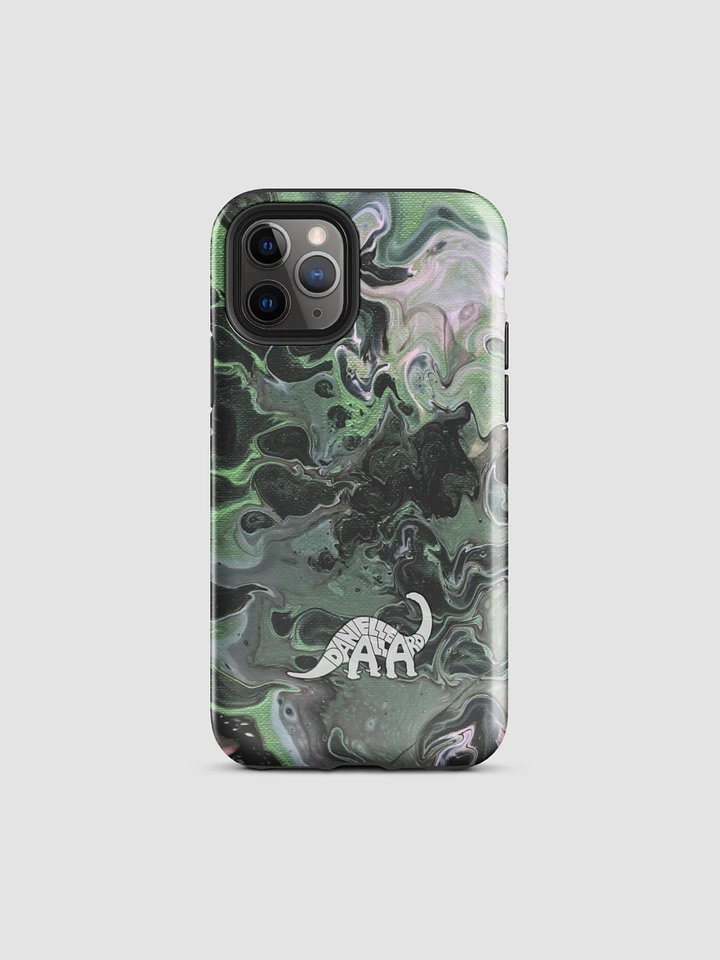 Metallic Green Fluid Acrylic Tough iPhone Case product image (2)