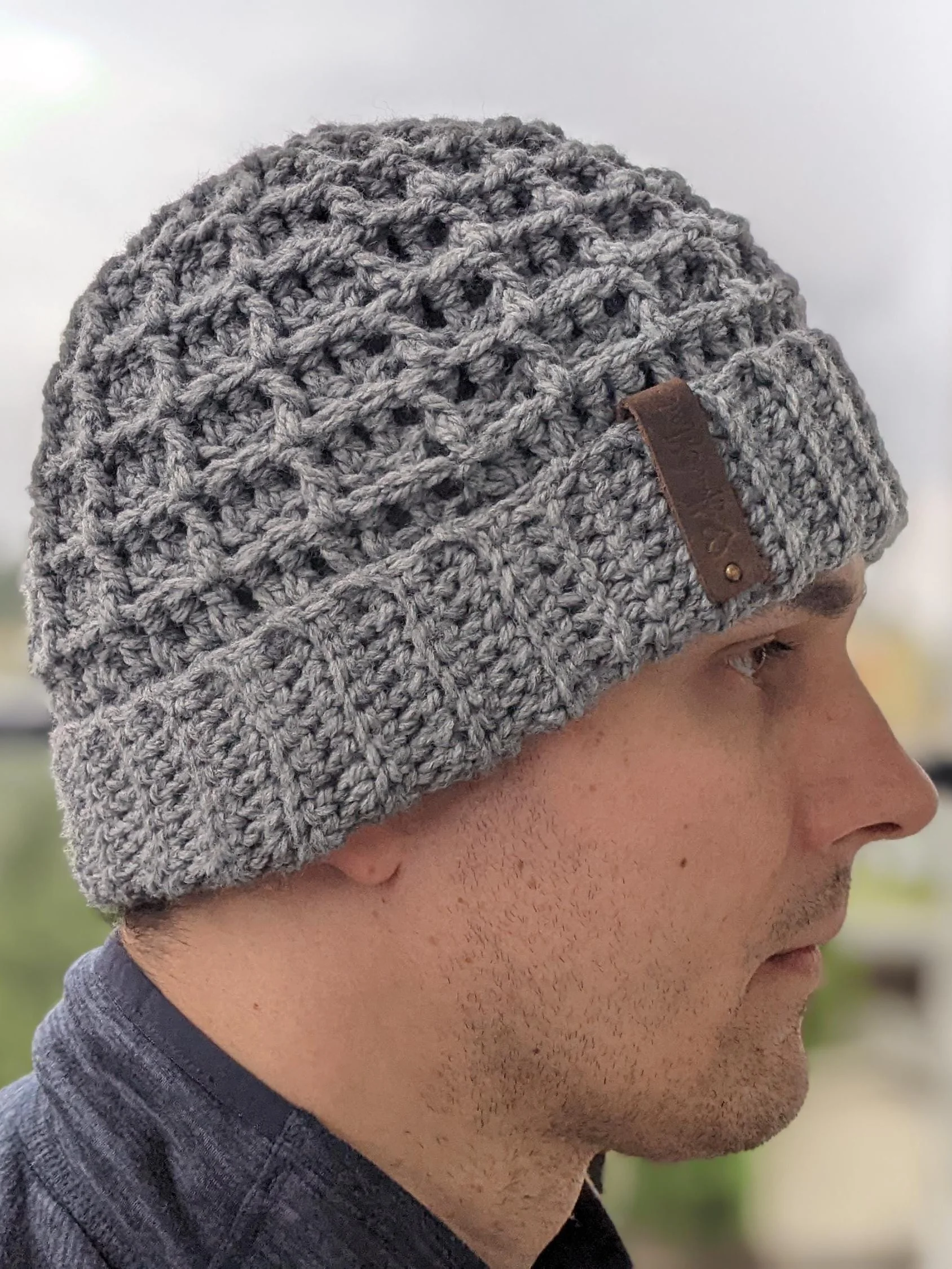 Crochet Waffle Men's Hat Pattern product image (2)