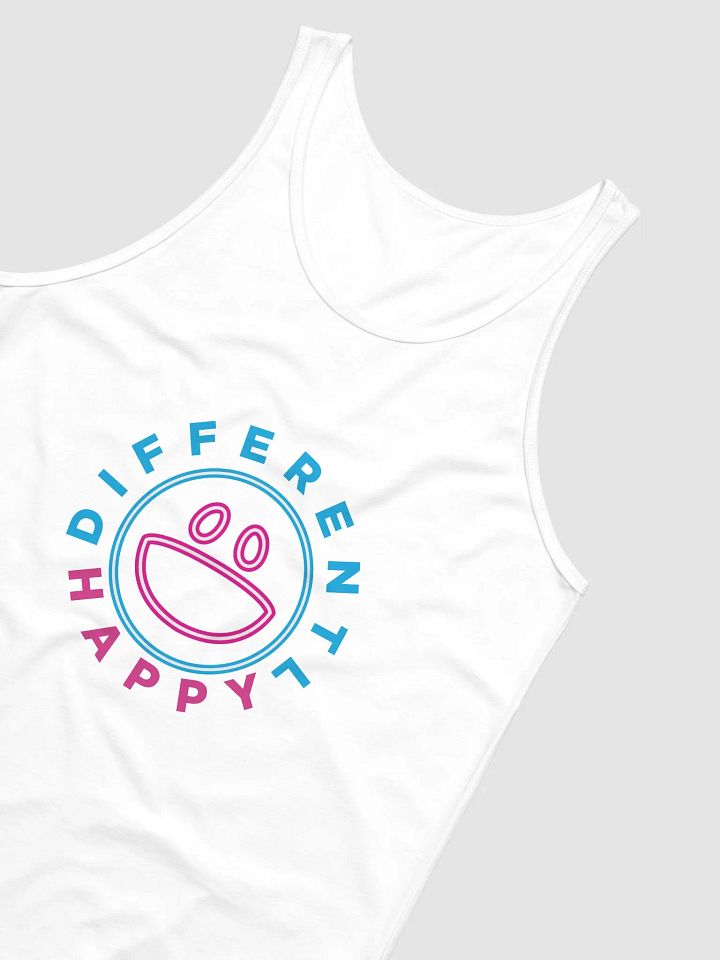 Differently Happy white tank top product image (2)