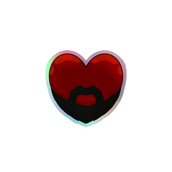 Bearded Heart Sticker product image (1)