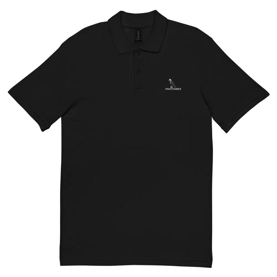 Unisex Pique Polo Shirt 🖤 Exclusive Embroidery a crow with a skeleton head product image (5)
