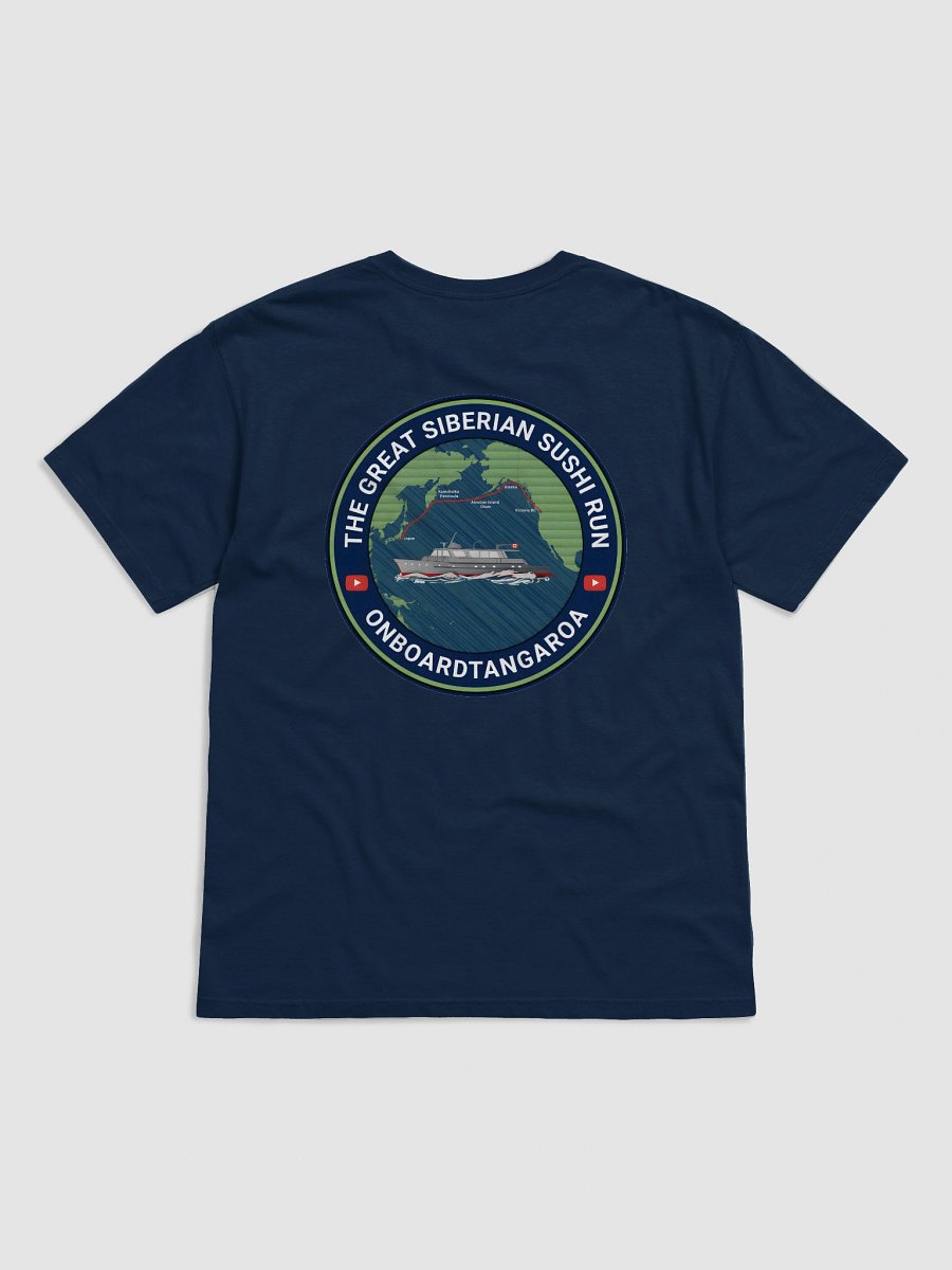 The Great Siberian Sushi Run Route T-Shirt – (Dark Colours and Route Logo) product image (22)