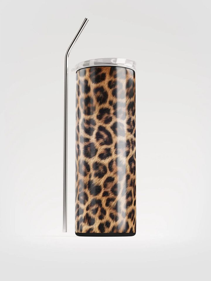 Sip in Style with Our Leopard Print Stainless Steel Tumbler | Eco-Friendly 20 oz Tumbler with Reusable Straw Included! product image (1)