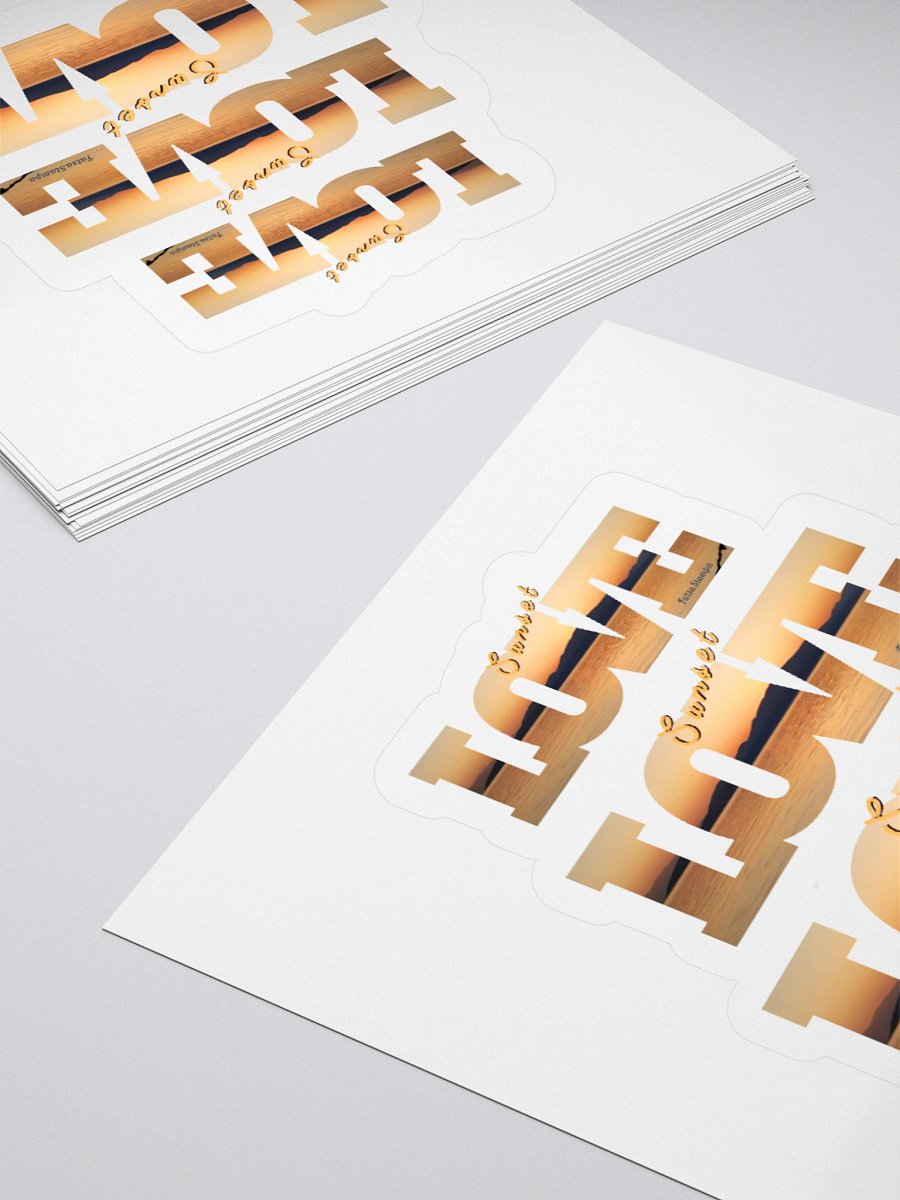 Love Sunset Kiss-Cut Stickers product image (14)