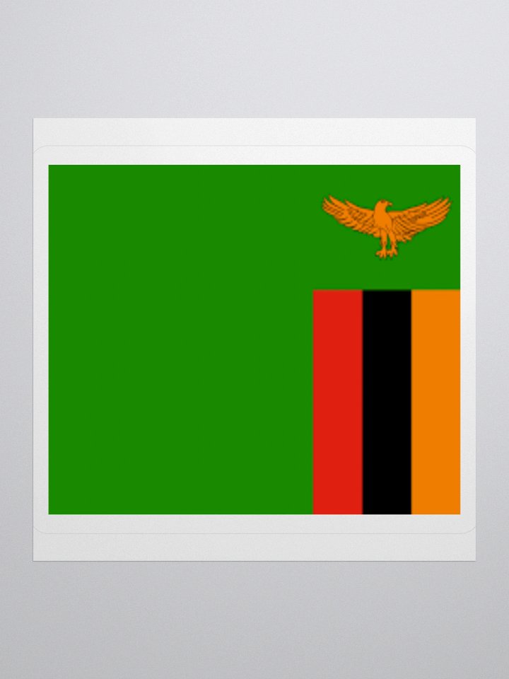 Zambia Flag Sticker | Orange Eagle Design | Durable Vinyl | 3 Sizes product image (2)